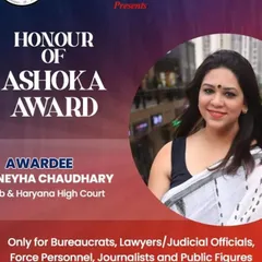 The official awardee announcement for the 'Honour of Ashoka Award'. This recognition, specifically for my work as an advocate in the Punjab & Haryana High Court, is a testament to the impact we can make through our profession.