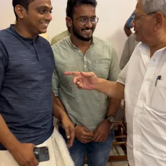 In conversation with Mr. Yechury. Open dialogue with leaders across the spectrum is key to understanding different perspectives on economic growth and development.