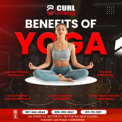 Wondering why you should try yoga? This graphic breaks down the key benefits, from improving focus and sleep quality to aiding in weight loss and flexibility.