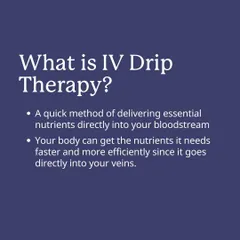 What is IV Drip Therapy? It's a quick method of delivering essential nutrients like vitamins and antioxidants directly into your bloodstream for faster, more efficient absorption.