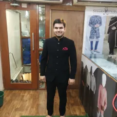 The classic black Jodhpuri suit, also known as a bandhgala, is a staple of men's formal wear. We tailor this timeless piece with premium fabric to ensure a sharp silhouette and a fit that is guaranteed.