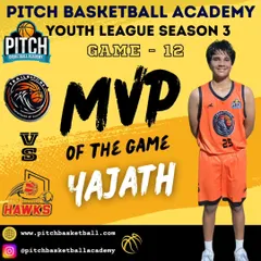 Celebrating Yajath of the Trail Blazers as the MVP of Game 12. He delivered a strong, impactful performance when his team needed it most.