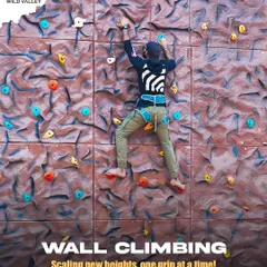 Scale new heights on our wall climbing setup. It's a great activity for building focus and determination, one grip at a time.