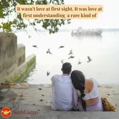 A couple sits by the river, finding comfort and understanding in each other's presence. Our matchmaking goes beyond biodata to find a true connection that feels like home.