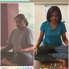Consistency is what shapes our lives. This student's transformation is a testament to her dedication and hard work, showing a visible change in her posture and well being through regular yoga practice.
