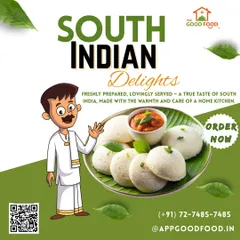 We prepare our South Indian delights with the warmth and care of a home kitchen. This plate of soft, fluffy idlis served with a flavorful chutney is a true taste of South India.