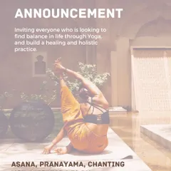 I am opening my home and heart to share my practice. This is an announcement for new in-person classes starting at my home studio in Gurgaon, focusing on asana, pranayama, and chanting.