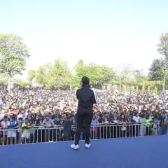 Facing a massive crowd at the Honda Manesar Half Marathon. There's nothing like the energy of thousands of people ready to take on a challenge.