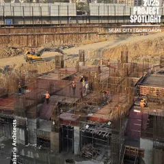A wide view of the excavation and foundation work at the Sejal City project. This image captures the scale of the undertaking and the complex puzzle of construction unfolding on site.