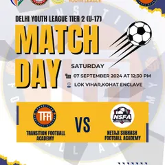 Our U-17 team prepares for a crucial match in the Delhi Youth League. This age group is a critical phase for tactical learning and physical conditioning, and these matches are their testing ground.