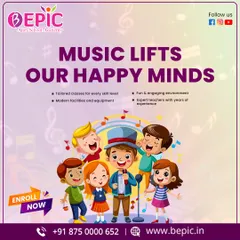 Our music programs are tailored for every skill level, with expert teachers and modern facilities. We provide a fun and engaging environment where your child's musical journey can begin.