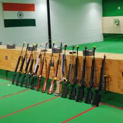 Another shot from our Ayudha Pooja celebration, showcasing the variety of air rifles we have available for both beginners and professional coaching.