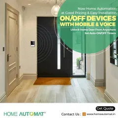 Enhance your home's entry with our smart access solutions. This system allows you to unlock your door remotely using your phone or voice commands, and you can set timers for automatic locking, providing both convenience and security.