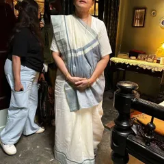 On the set of 'Raid 2', ensuring the fall and drape of the sari were perfect for Supriya Pathak ji's character. Even in a simple cotton sari, the details create the authenticity.