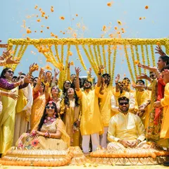The pure, vibrant energy of a Haldi ceremony! We love being in the middle of the fun, capturing the laughter and chaos as family and friends shower the couple with love and turmeric.