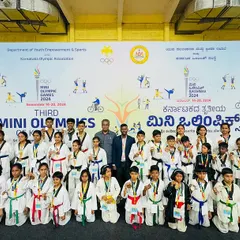 This is Team KTA celebrating a massive victory at the 3rd Mini Olympics in Karnataka. We are incredibly proud that our students secured 6 gold medals, contributing to Bengaluru Urban's first-place finish. Our academy's success is a team effort.