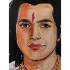 My take on Shri Ram, drawn with color pencils on cartridge paper. This was an early attempt for me with color, focusing on capturing a serene and powerful expression.