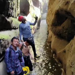Taking a moment inside the Himalayan canyon with my local partners. These expeditions are about teamwork and exploring places that are still truly wild.