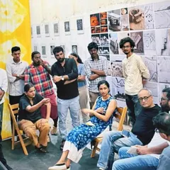 A review session where students present their work. My role as a mentor is to listen, question, and guide them in developing their architectural voice and understanding of urban complexities.