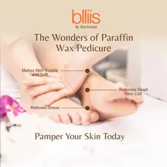 Discover the benefits of our paraffin wax pedicure. This treatment is designed to make skin supple, remove dead skin cells, and relieve stress.