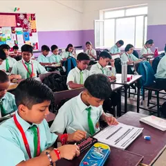 A snapshot of a typical day at my academy. Here, students are deeply focused, using their abacus tools to solve problems. I ensure every child gets the space and guidance they need to master their calculation skills.