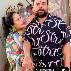 A candid moment from our Raksha Bandhan celebration. Here, my brother is showing off his unique watch-style rakhi, a perfect example of how we blend tradition with modern trends.