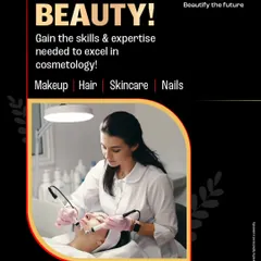 Master every aspect of beauty with our advanced cosmetology course. We provide the skills and expertise needed to excel in makeup, hair, skincare, and nail services. Admissions are now open.