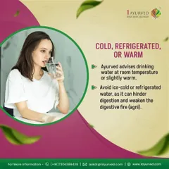 The temperature of your water matters. We advise against ice-cold or refrigerated water as it weakens the digestive fire. Room temperature or slightly warm water is ideal for maintaining healthy digestion and metabolic function.