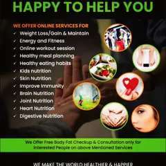I offer a wide range of online services beyond just weight loss, including plans for weight gain, kids nutrition, and improving immunity. My goal is to make you and your family healthier and happier.