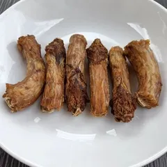 Our baked chicken necks are lined up and ready to be packed. They are a great source of calcium and are perfect for keeping your dog occupied in a healthy way.