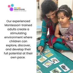 Our experienced Montessori-trained adults create a stimulating environment where children can explore and develop at their own pace.