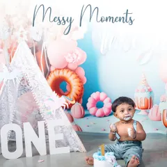 Messy moments make the best memories! A cake smash is the perfect, fun-filled way to celebrate a first birthday, and this little one is enjoying every second of it.