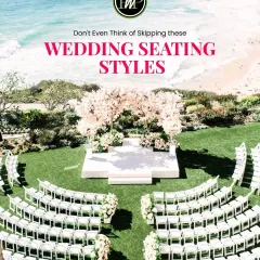 An overview of stunning wedding seating styles, like this breathtaking arc arrangement overlooking the ocean, designed to give every guest the perfect view.