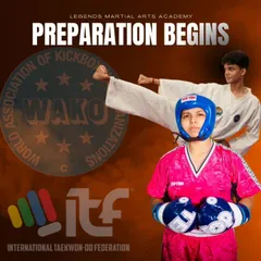 Preparation begins now. We are affiliated with both the International Taekwon-Do Federation and WAKO, providing our athletes with a comprehensive and accredited training path.