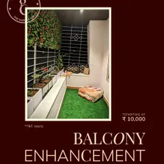A beautiful balcony is more accessible than you might think. This example of a balcony enhancement shows how a combination of artificial grass, a built-in seating nook, and a vertical garden can completely transform a small space.