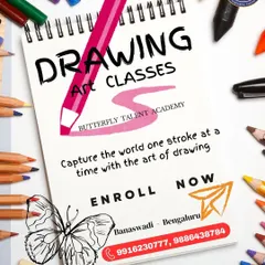 Our drawing classes are designed to help you capture the world one stroke at a time. This promotional graphic highlights our program for aspiring sketch artists of all levels, located right here in Banaswadi.