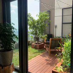 We can turn any terrace into a functional and beautiful outdoor living room. This project features a custom wooden deck, a lush lawn area, and carefully selected trees to create a private escape with a city view.