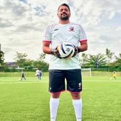 Coach Adhip in his element on the field. As our head goalkeeper coach, he is a favorite among the players for his perfect mix of tough love and kindness, helping them excel between the posts.