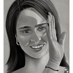 My own self portrait, created after 25 hours of dedicated work. Sketching myself was a unique journey of introspection, trying to capture my own essence through charcoal and paper.