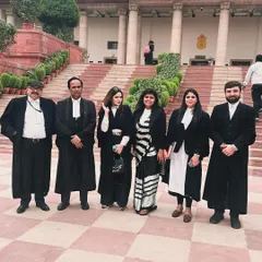 Standing with my colleagues outside the Supreme Court. Advocacy is a profession for those who are here to fight for justice, not just for money. The focus should always be on learning, not on show.