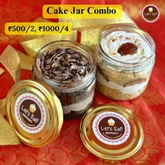 My Cake Jar Combo is a perfect treat for Rakhi. Each jar is layered with moist cake, creamy frosting, and delicious fillings for a decadent dessert experience.