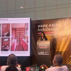 Presenting our work at WADE ASIA. Platforms like these place our journey within a wider dialogue, where ideas and conversations continue to shape the practice.