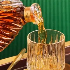 The rich green background provides a beautiful contrast to the golden liquid in this pour shot for Monarch Brandy. Capturing the motion of the pour while keeping the bottle and glass perfectly lit is a delicate balance.