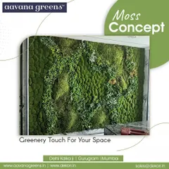 Our moss concept adds a unique greenery touch to your space. This moss wall art uses different textures and shades of green to create a living, breathing piece of art.