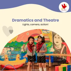 Lights, camera, action! Our dramatics and theatre sessions encourage children to step into different roles, express themselves freely, and build confidence in front of an audience.