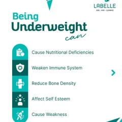 Maintaining a healthy weight is crucial for overall well-being. Being underweight can affect your self-esteem and lead to serious health issues. We can help you find a healthy balance.