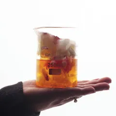 What do my magical organic concoctions look like before they become your favorite products? This beaker holds the pure, natural ingredients that go into my handmade creations.