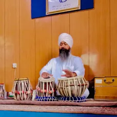 Another view of my Guru, Ustad Joginder Singh Ji, immersed in his music. His dedication shows the path for all his students.