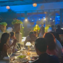 The atmosphere during one of our SWITCH Fridays. The lights are low, the music is flowing, and the energy is electric. It's the perfect setting for enjoying great food and live performances.