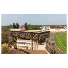 Our 'Hoverspace' project is an office extension that floats above an existing building. The design, a space created between two full-height trusses, establishes a new identity for the organization and acts as a portal to the campus.